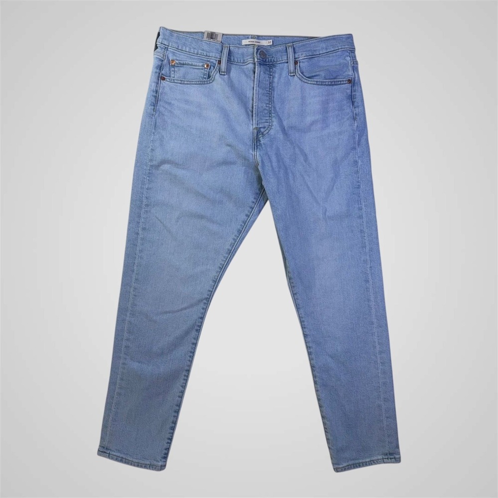 Levi's Wedgie Skinny Jeans Womens 32x26 Light Wash High Rise Button Fly Crop - Picture 2 of 15